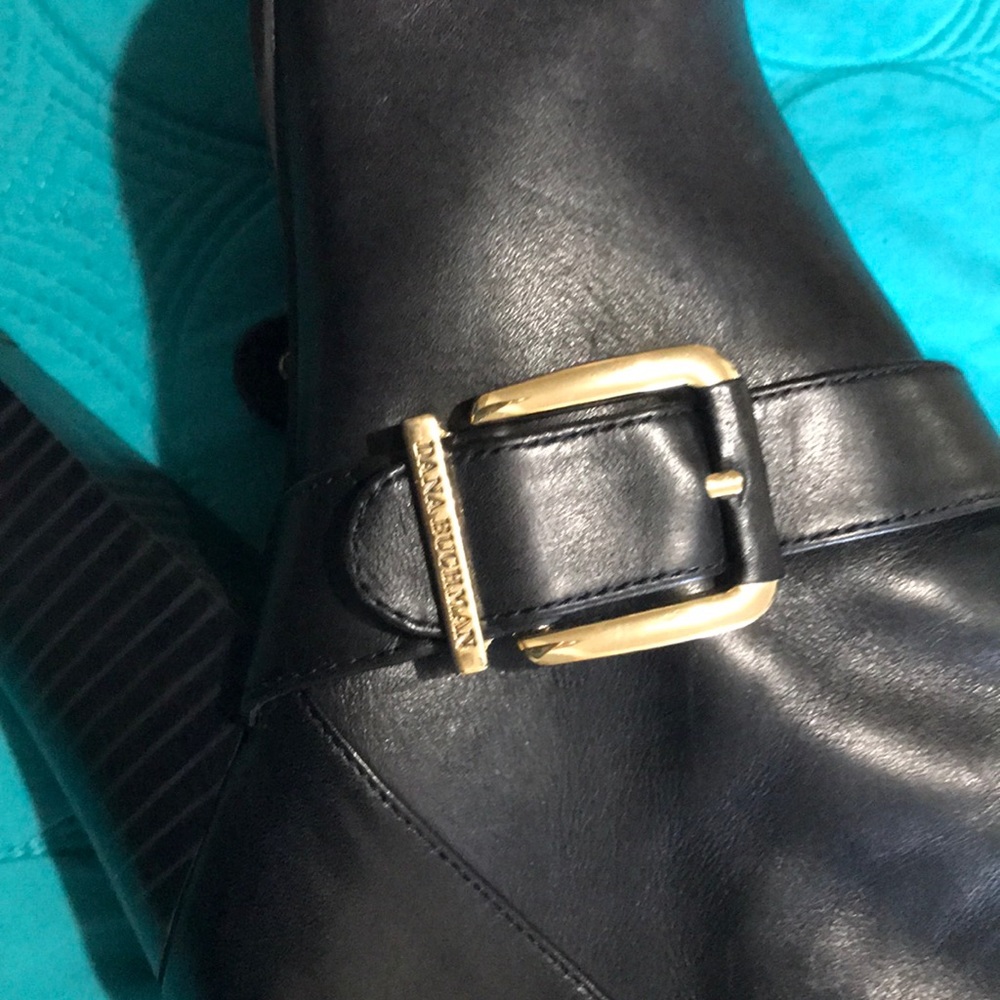 Black ankle boots brand Dana Buchanan